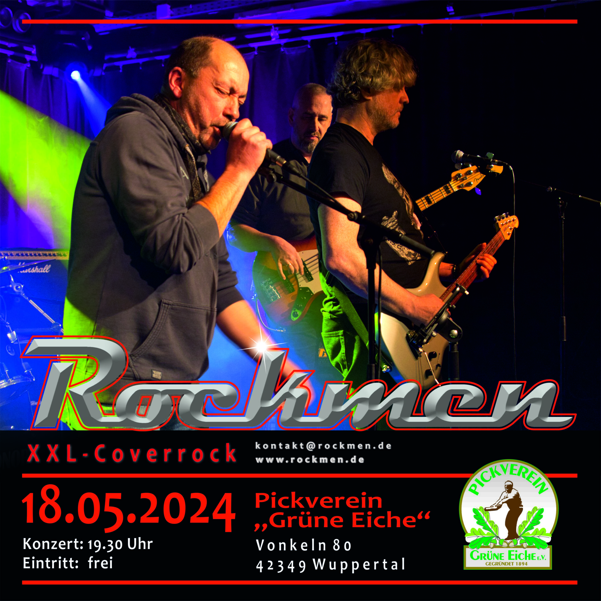 Read more about the article Die Rockmen am 18.05. beim Pickverein „Grüne Eiche“